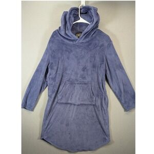 32 Degrees Heat Sleepwear Plush Hooded Lounger‎ Robe S M Purple